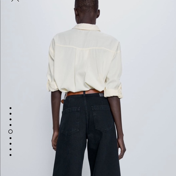 ZARA Basic Collared Shirt With Pockets - Picture 5 of 10